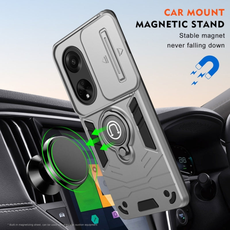 Load image into Gallery viewer, OPPO A78 4G (CPH2565) - Heavy Duty Ring Holder Case with Shockproof &amp; Camera Guard Design - Polar Tech Australia
