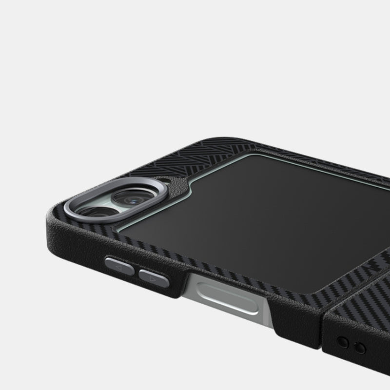 Chargez l&#39;image dans la visionneuse de la galerie, Samsung Galaxy Z Flip 6 (SM-F741)  - Carbon Fiber Series 6D Micro Relief MagSafe Phone Case
