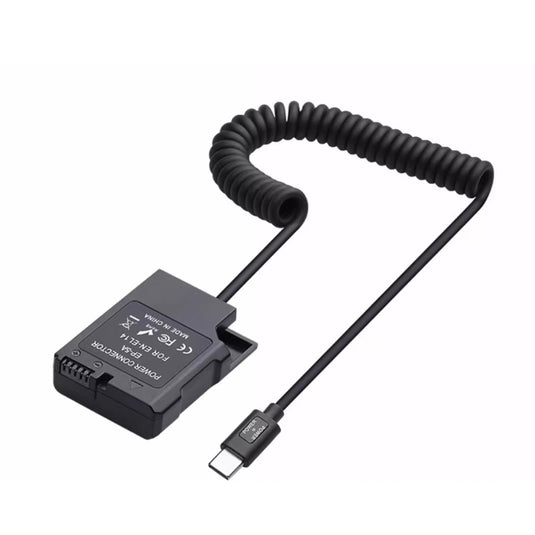 [EN-EL14][Type-C] Nikon D3100 D3200 D3300 D3400 D5100 D5200 D5300 D5600 - Cameras Spring Cable Dummy Battery - Polar Tech Australia