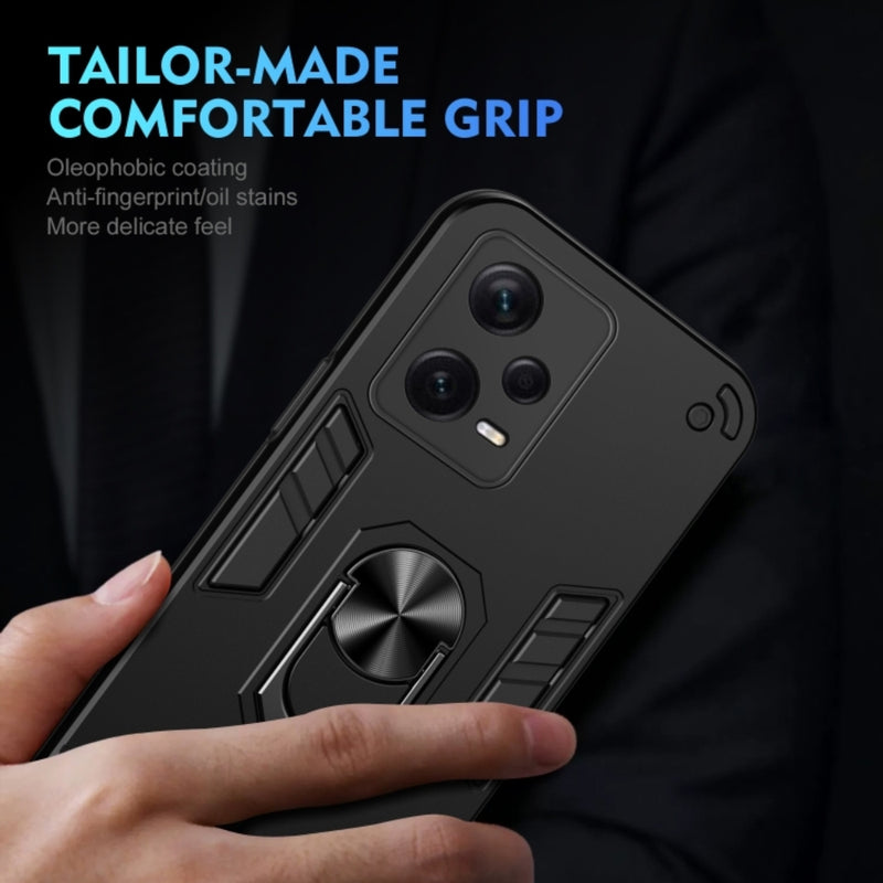 Cargue la imagen en el visor de la galería, Xiaomi Redmi Note 12 5G - Shockproof Metal Ring Holder Phone Case
