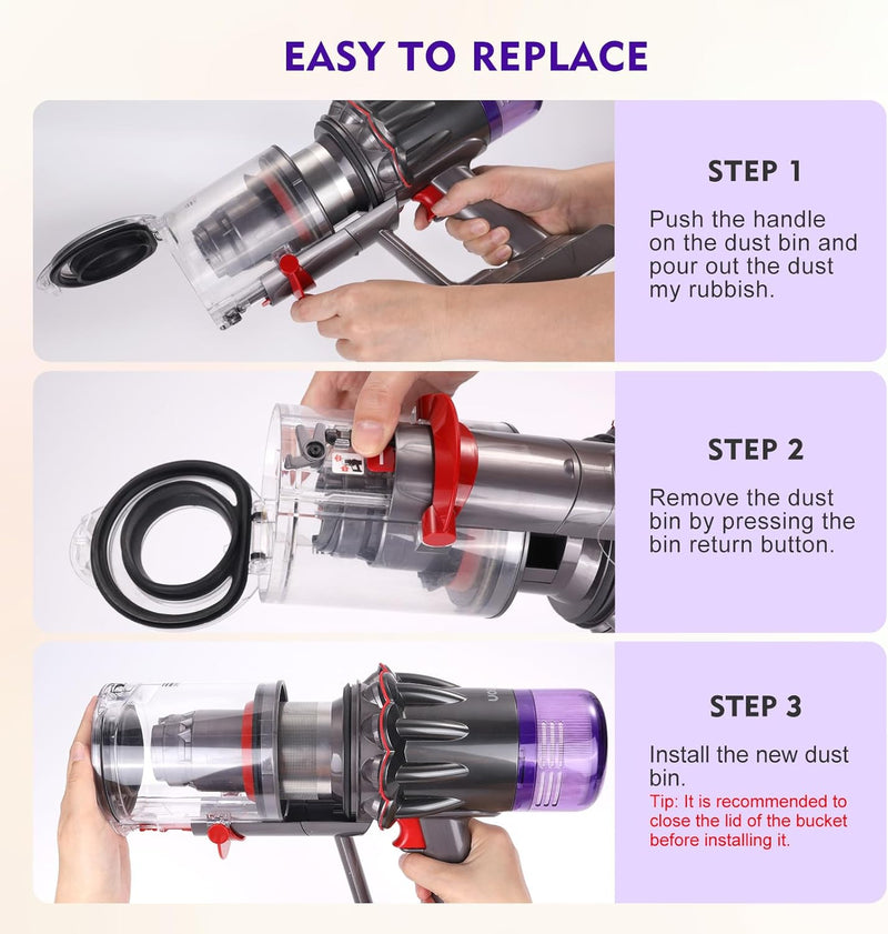 Cargue la imagen en el visor de la galería, [OEM] Dyson V10 Slim / V12 Slim Vacuum Cleaner - Dust Bin Replacement Part - Polar Tech Australia
