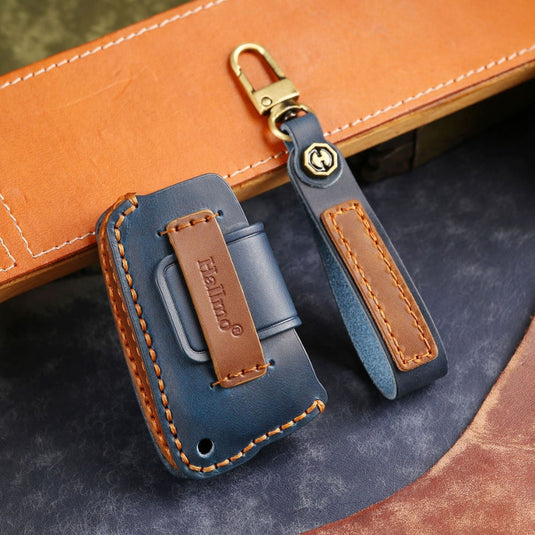 Toyota Handcrafted Genuine Leather Folding Car Key Fob Protective Case Cover For RAV4, Avalon, Avensis, Aygo, Camry, Corolla - Polar Tech Australia