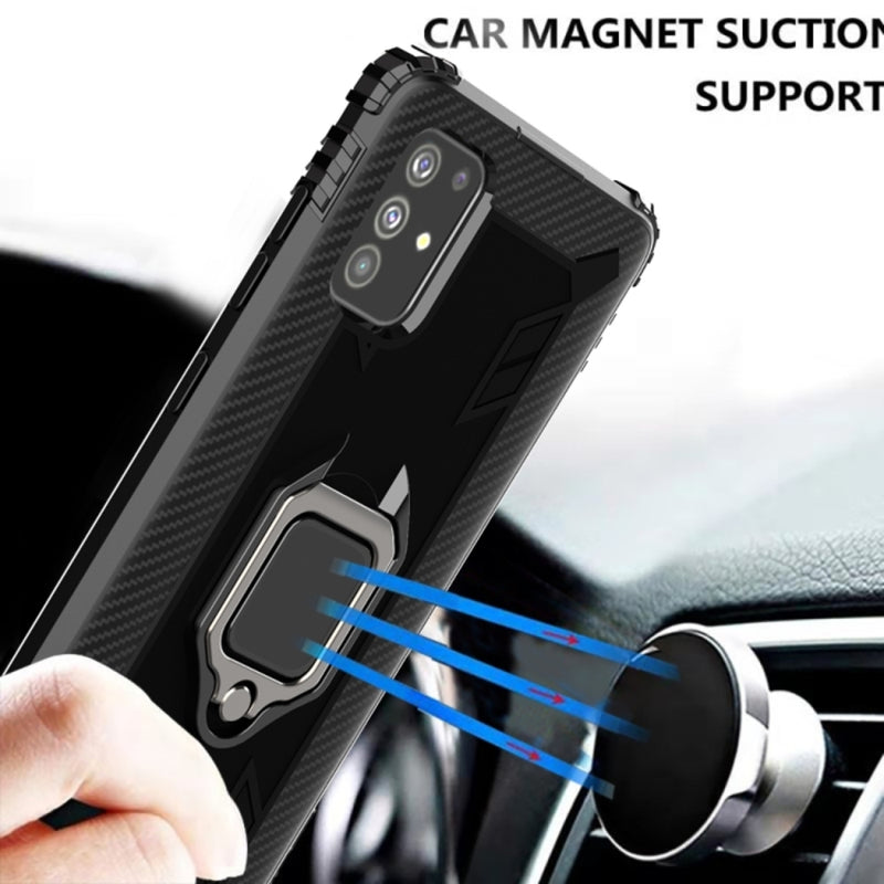 Cargue la imagen en el visor de la galería, OPPO A91 / Reno3 - Carbon Fiber Protective Case with 360 Degree Rotating Ring Holder - Polar Tech Australia
