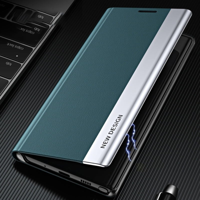Load image into Gallery viewer, Samsung Galaxy A17 (SM-A176) - Side Electroplated Adsorption Leather Phone Case
