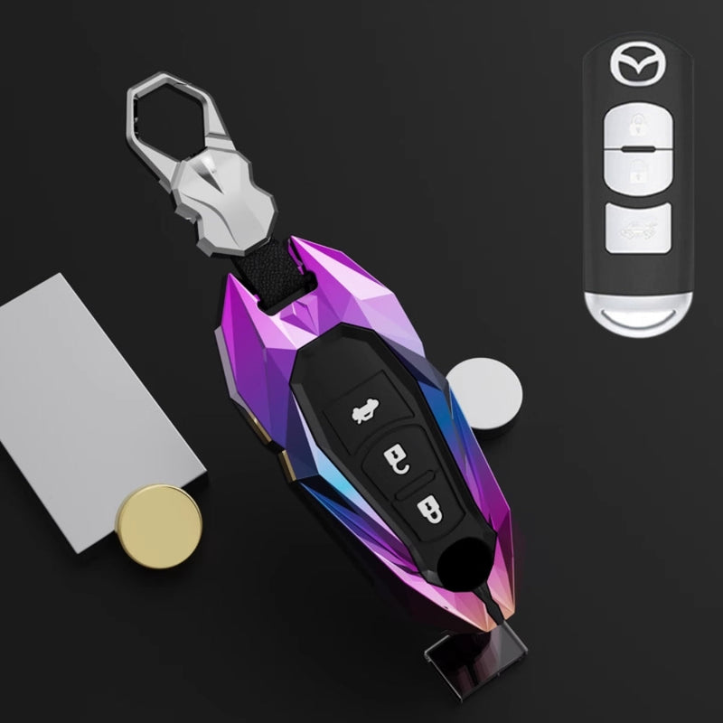 Load image into Gallery viewer, Mazda Zinc Alloy Car Key Fob Cover Case Remote For Mazda 2, 3, 5, 6, CX-3, CX-5, CX-7, CX-9
