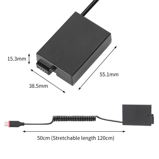 [LP-E8][Type-C] Canon EOS 550D 600D 650D 700D - Cameras Spring Cable Dummy Battery - Polar Tech Australia
