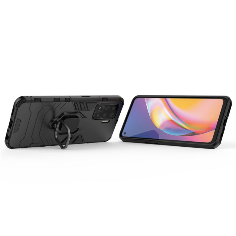 Chargez l&#39;image dans la visionneuse de la galerie, OPPO A94 5G (CPH2211) - Heavy Duty Armor Case With Ring Holder Stand - Polar Tech Australia
