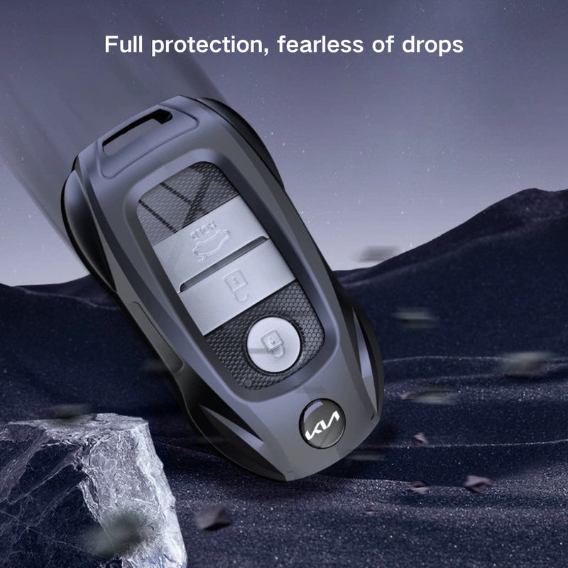 Load image into Gallery viewer, Kia Stylish Metal Car Key Protective Fob Case Cover For K2, K4, K5, Seltos, Sportage, Sonet, Cerato,EV5
