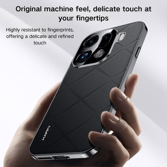 OPPO Find X9 Pro - Plain Leather PC Phone Case