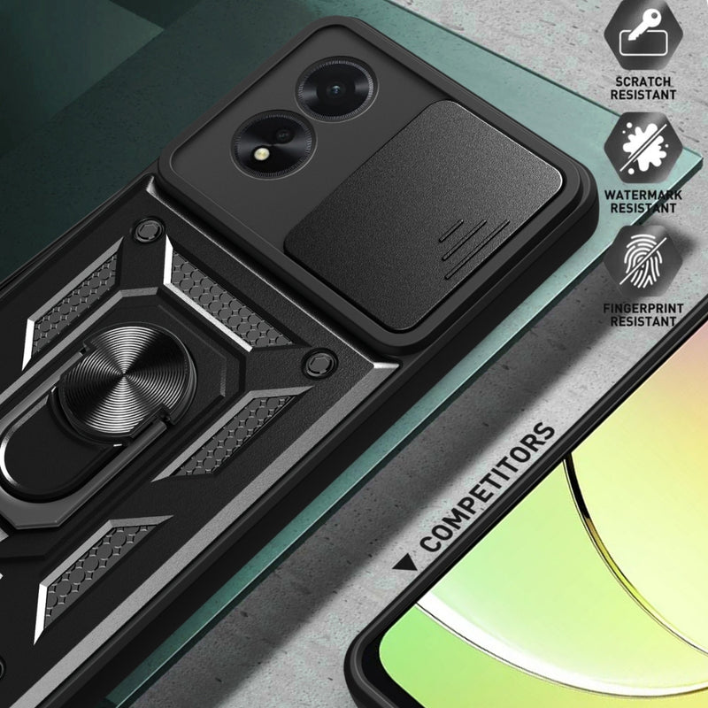 Load image into Gallery viewer, OPPO A98 5G (CPH2529) - Shockproof Armour Heavy Duty Phone Case with Ring Holder &amp; Camera Protection - Polar Tech Australia
