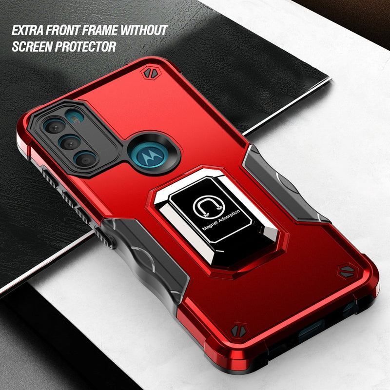 Cargue la imagen en el visor de la galería, Motorola Moto G50 5G - Non-slip Shockproof Armor Phone Case with Ring Holder
