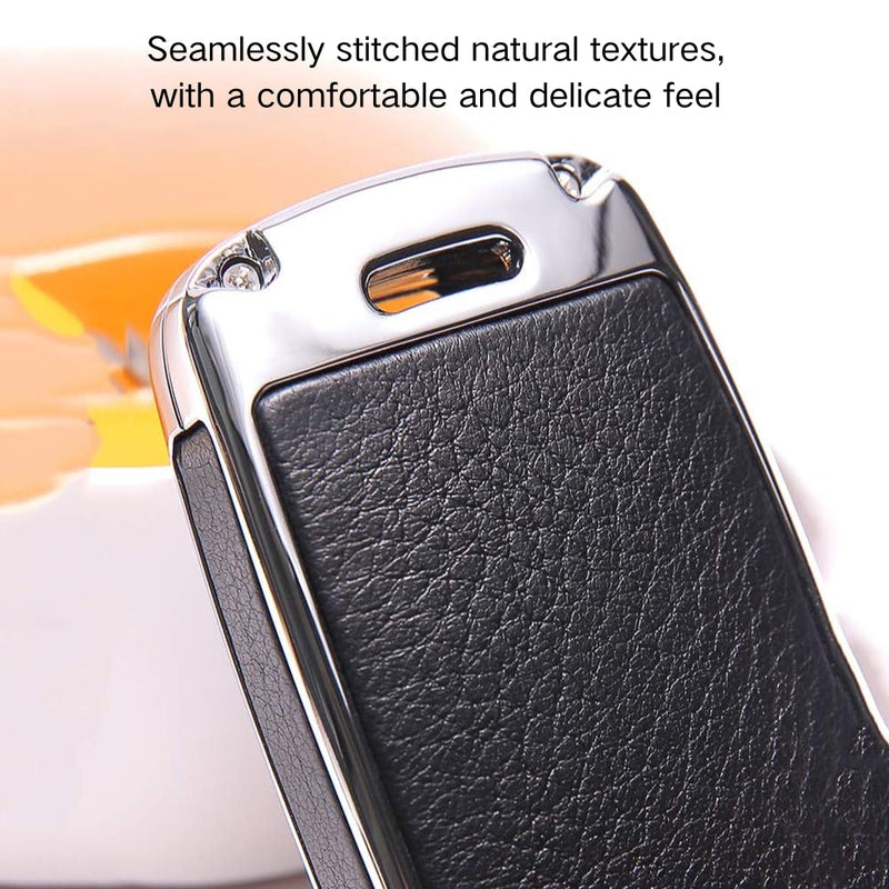 Load image into Gallery viewer, BMW Zinc Alloy + Leather Car Key Fob Case Cover For 1, 3, 4, 5, 6 Series, X3, X5, X6, X7
