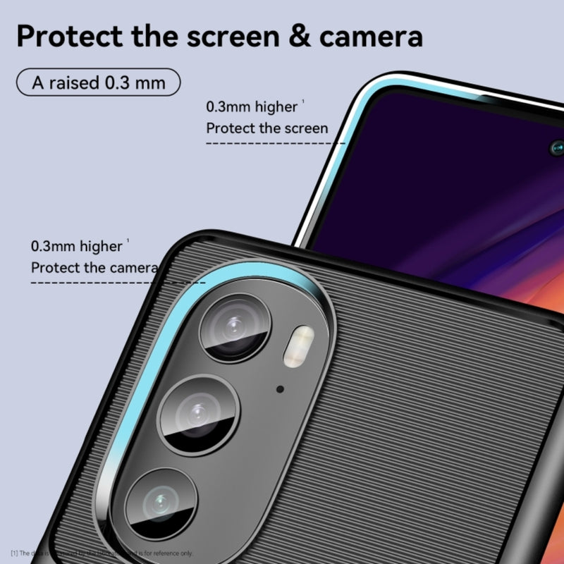 Cargue la imagen en el visor de la galería, Motorola Moto Edge 20 Lite - Thunder Series Twill Texture Thickened Anti-fall Protection TPU Case
