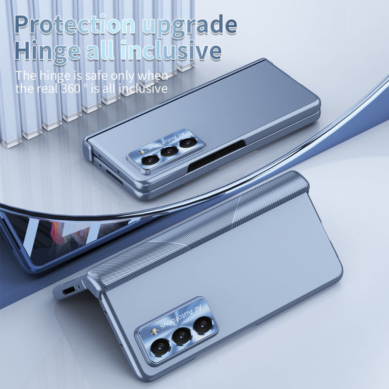 Chargez l&#39;image dans la visionneuse de la galerie, [With Pen Slot] Samsung Galaxy Z Fold 3 (SM-F926) - Full Coverage Electroplated Magnetic Hinge Shockproof Protective Case
