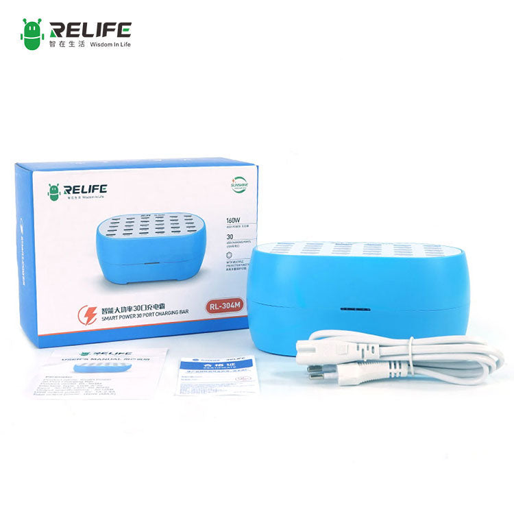 Cargue la imagen en el visor de la galería, [RL-304M] RELIFE Intelligent High Power 30 Port Charger - Polar Tech Australia
