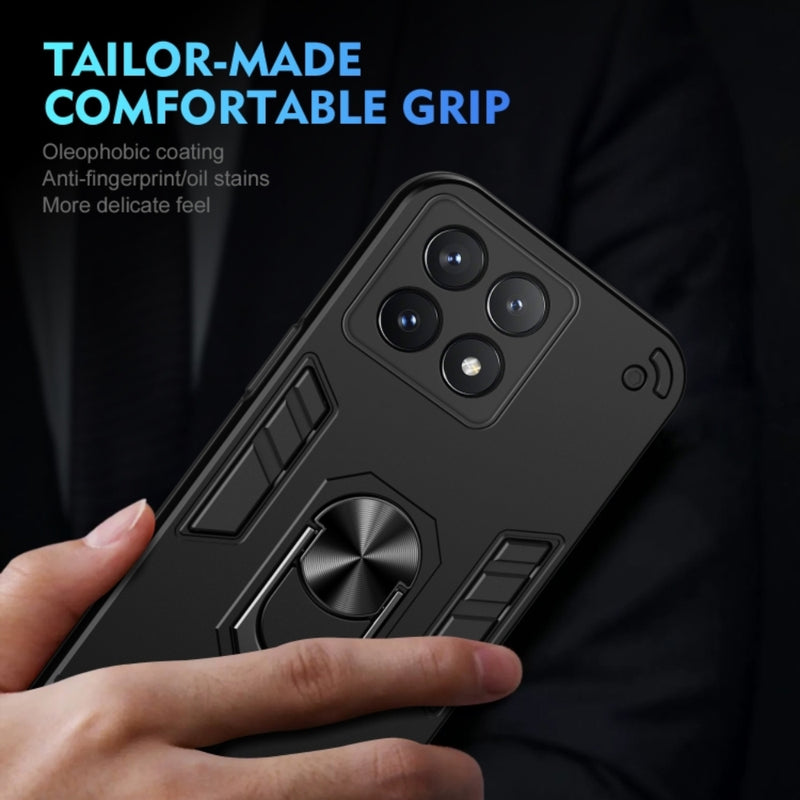 Load image into Gallery viewer, Xiaomi Poco X6 Pro - Shockproof Metal Ring Holder Phone Case - Polar Tech Australia
