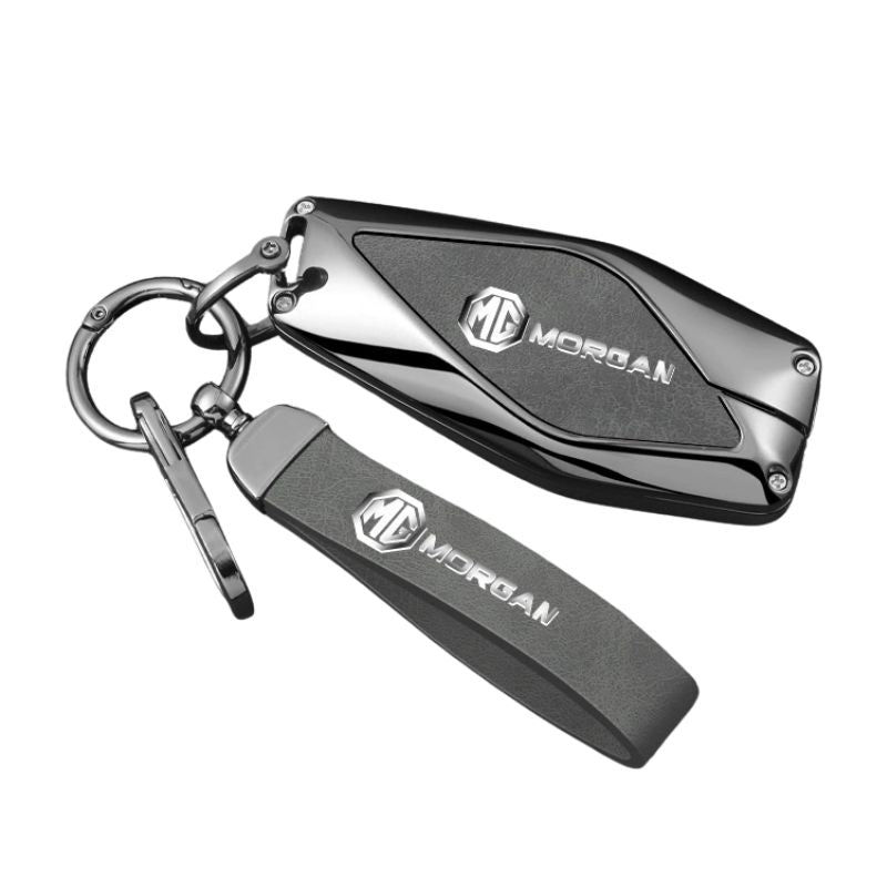 Cargue la imagen en el visor de la galería, MG Zinc Alloy + PU Leather Smart Remote Control Car Key Fob Case Cover For MG ONE
