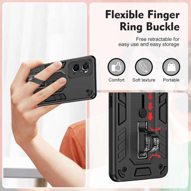 Load image into Gallery viewer, OPPO A96 4G / A76 4G / A36 4G / Realme 9i - Shockproof TPU &amp; Hard PC Back Cover with Retractable Hand Strap &amp; Lanyard - Polar Tech Australia
