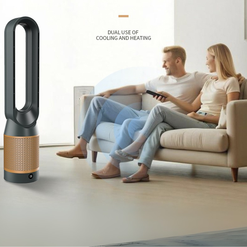Load image into Gallery viewer, 34 inch Heater &amp; Cooler Fan Combo Bladeless Tower Fan Air Conditioner
