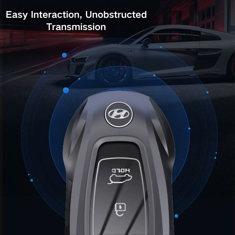 Chargez l&#39;image dans la visionneuse de la galerie, Hyundai Stylish Metal Car Key Fob Protective Case Cover For Tucson, Sport, Elantra, Santa Fe, ix35, ix25
