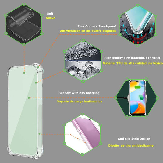 Motorola Edge 30 Neo - AirPillow Cushion Transparent Soft Clear TPU Four Corners Protective Case - Polar Tech Australia