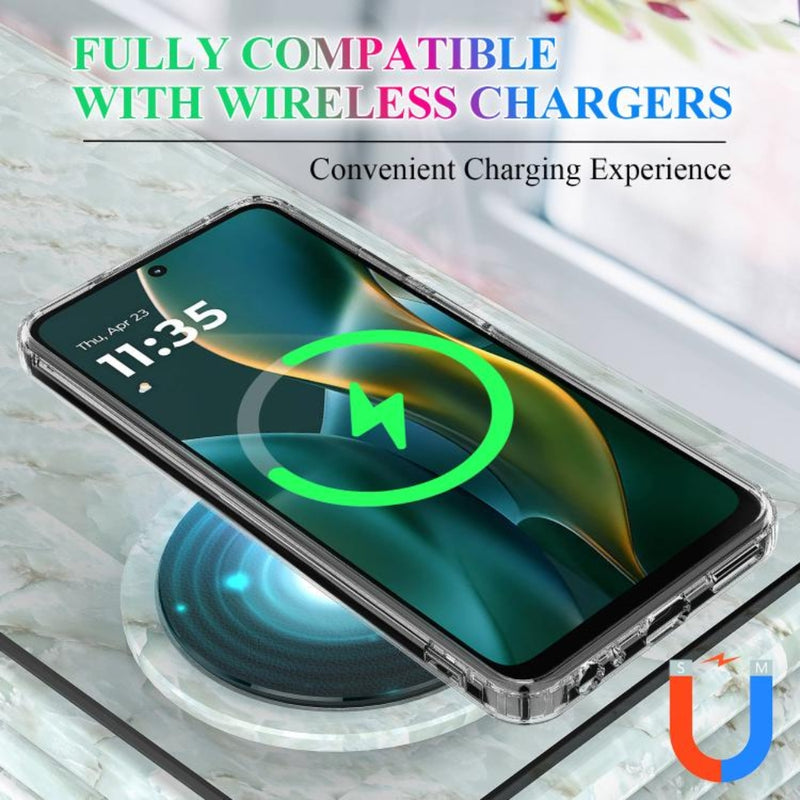 Cargue la imagen en el visor de la galería, Motorola Moto G 5G (2025) - MagSafe Clear Acrylic PC Hybrid TPU Phone Case - Polar Tech Australia
