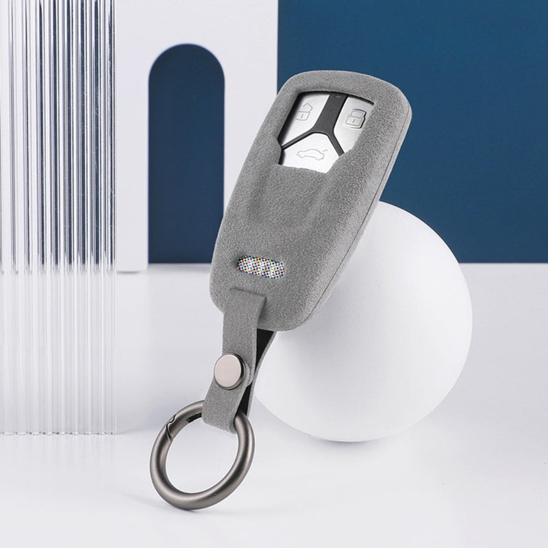 Chargez l&#39;image dans la visionneuse de la galerie, Audi Alcantara Remote Car Key Fob Case Cover For A4, A5, A6, Q5, Q7, S4, S5, S7

