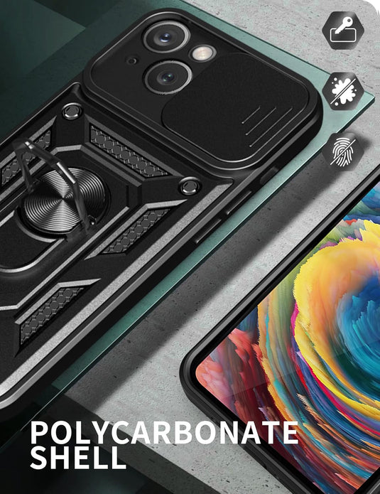 [Magnetic Ring Kickstand][Camera Cover] Motorola Moto Edge 40Pro/Edge Plus 2023/X40/X40 Pro - Shield Shockproof Rugged Heavy Duty Case - Polar Tech Australia