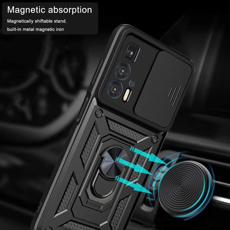 Load image into Gallery viewer, [Magnetic Ring Kickstand][Camera Cover] Motorola Moto Edge 20 Pro - Shield Shockproof Rugged Heavy Duty Case - Polar Tech Australia
