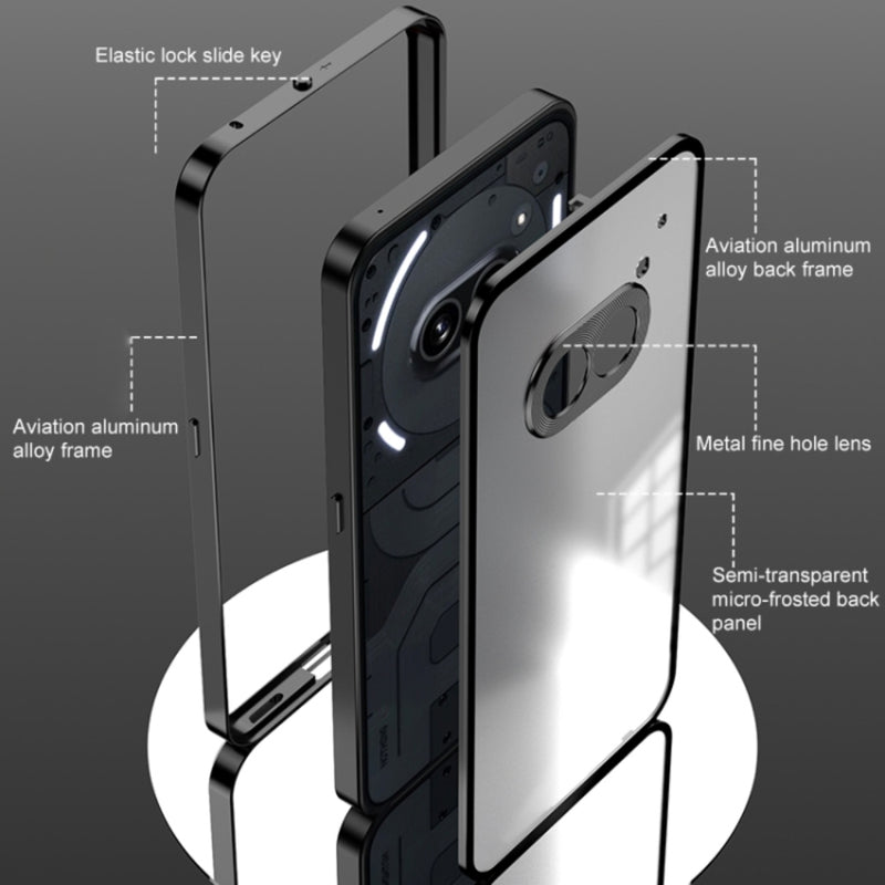 Chargez l&#39;image dans la visionneuse de la galerie, Nothing Phone (2a) - Metal Frame Frosted Magnetic Phone Case
