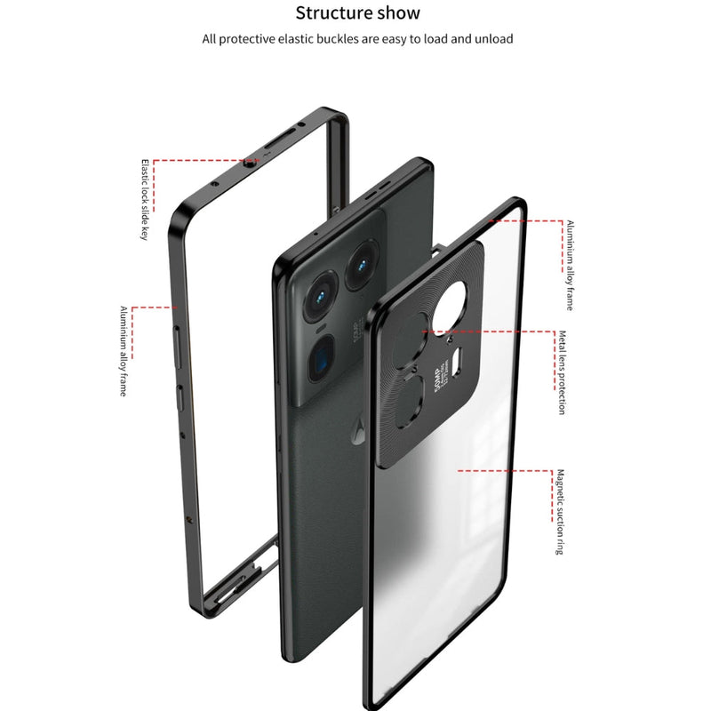 Cargue la imagen en el visor de la galería, Motorola Moto X50 Ultra - Metal Frame Magnetic Shockproof Protective Case - Polar Tech Australia
