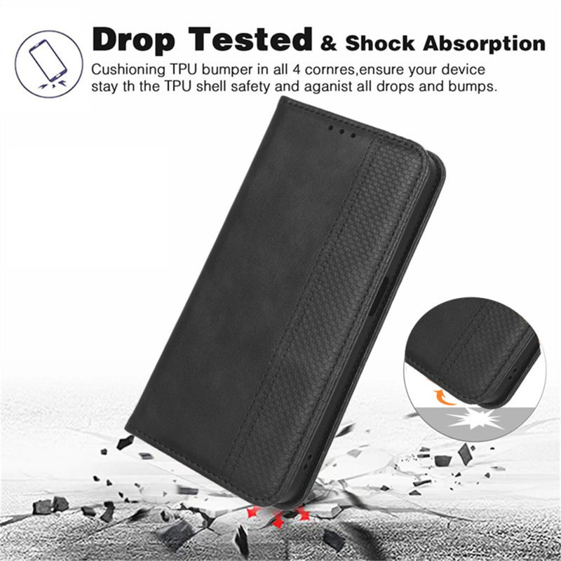 Chargez l&#39;image dans la visionneuse de la galerie, Nokia C210 - Magnetic Buckle Retro Texture Leather Phone Case
