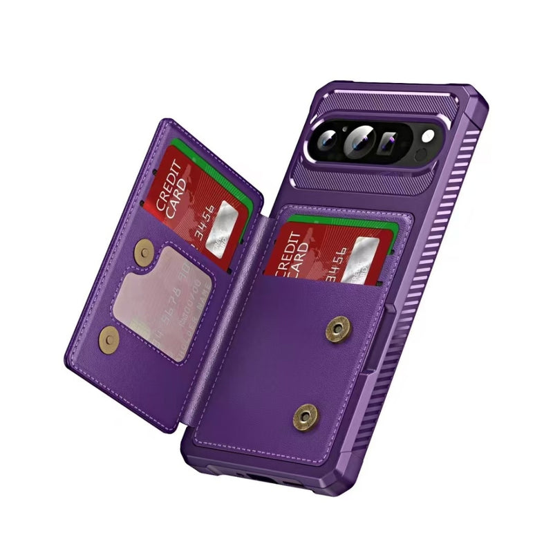 Load image into Gallery viewer, Google Pixel 9 Pro XL - Horizontal Flip Card Bag Holder Leather Phone Case - Polar Tech Australia
