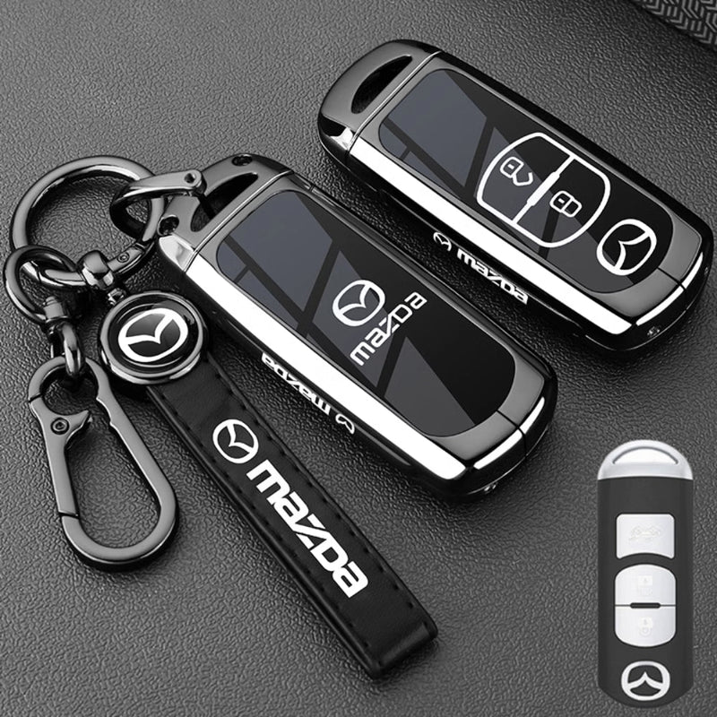 Cargue la imagen en el visor de la galería, Mazda Zinc Alloy Car Key Fob Protective Case Cover For CX5, CX3, CX30, CX7, CX9, Mazda 2, 3, 6
