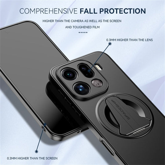 OPPO Find X9 Pro - MagSafe-Compatible Skin-Feel Matte PC+TPU Phone Case with Hidden Kickstand