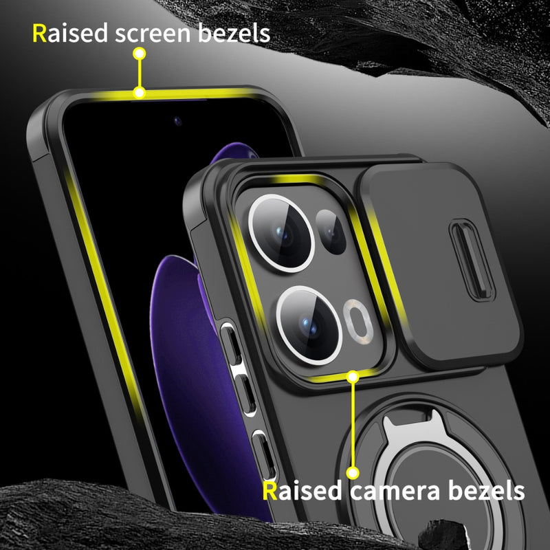 Load image into Gallery viewer, [Built-in Stand][With Slide Lens Cover] OPPO Reno13 F 4G/5G - Anti-Drop Protective Shell Case - Polar Tech Australia
