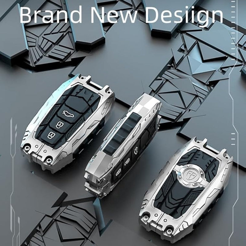 Load image into Gallery viewer, Ford Heavy-Duty Mecha Car Key Fob Case Cover For Mondeo, Focus, Mustang, Fusion, Raptor F-150, F-250, F-350, F-450, F-550, Edge, Explorer, Maverick
