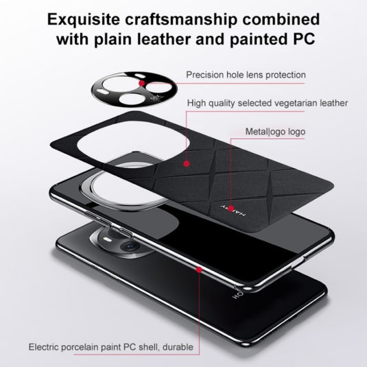Honor Magic6 Pro (BVL-AN16, BVL-N49) - Plain Leather PC Phone Case