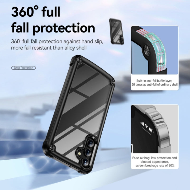 Chargez l&#39;image dans la visionneuse de la galerie, Samsung Galaxy A15 (SM-A155, SM-A156) - TPU+PC 2-in-1 Transparent Shockproof Phone Case
