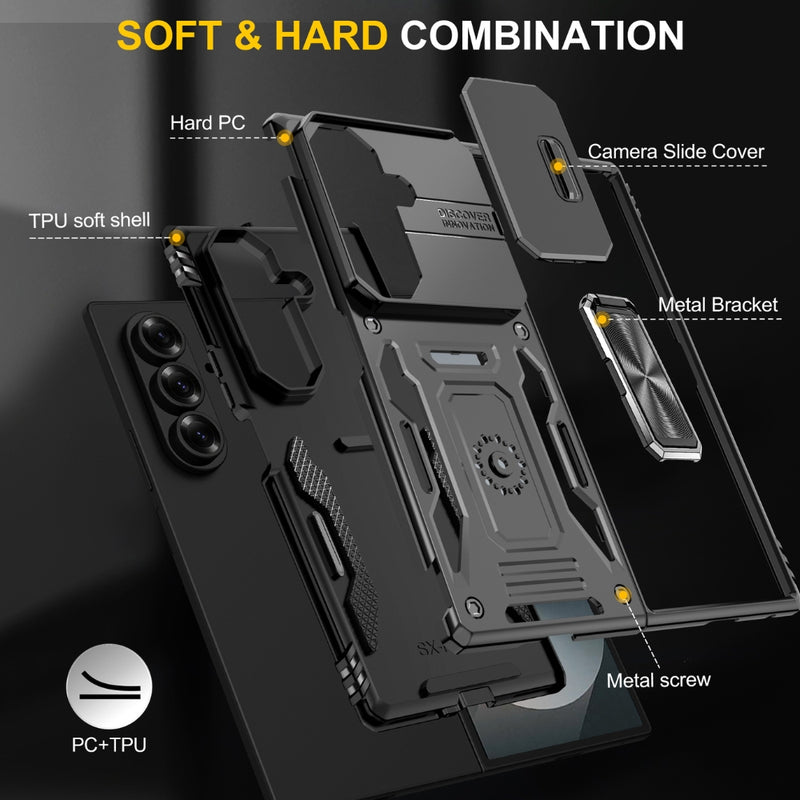 Chargez l&#39;image dans la visionneuse de la galerie, Samsung Galaxy Z Fold7 5G - Armor PC + TPU Camera Shield Phone Case

