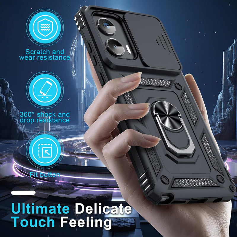 Load image into Gallery viewer, [Magnetic Ring Kickstand][Slide Camera Cover] Motorola Moto G Stylus 5G 2024 - Shield Shockproof Rugged Heavy Duty Case - Polar Tech Australia

