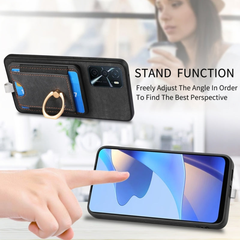 Load image into Gallery viewer, OPPO A38 4G/A18 4G - Retro Splitable Magnetic Card Bag Leather Phone Case - Polar Tech Australia
