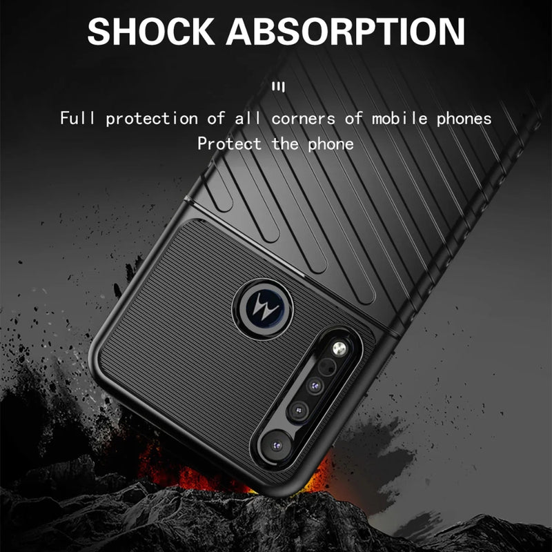 Cargue la imagen en el visor de la galería, Motorola Moto G Pure (2021) - Thunder Series Twill Texture Thickened Anti-fall Protection TPU Case - Polar Tech Australia
