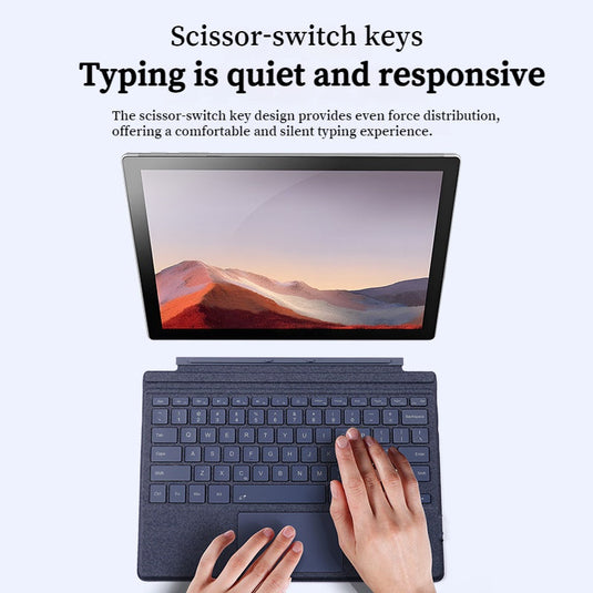 [With RGB Backlit] Microsoft Surface Pro 8/9/10/X/11 - Compatible with Lightweight Wireless Bluetooth Magnetic Touch Keyboard