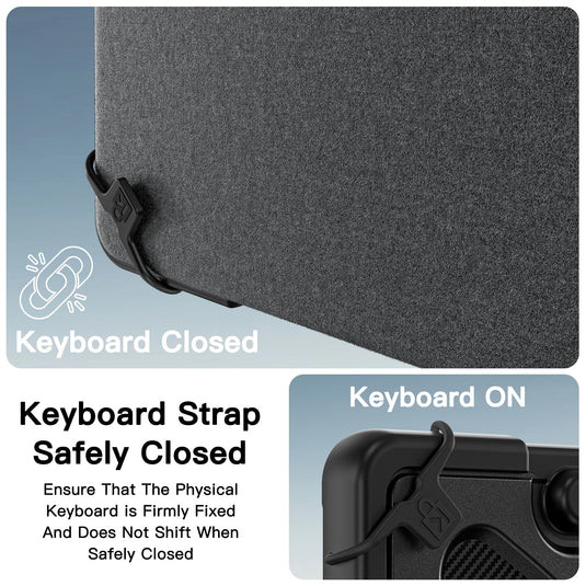 Microsoft Surface Pro 12 (2025) - Heavy Duty 360 Degree Rotate Stand Hand Strap Case With Shoulder Strap