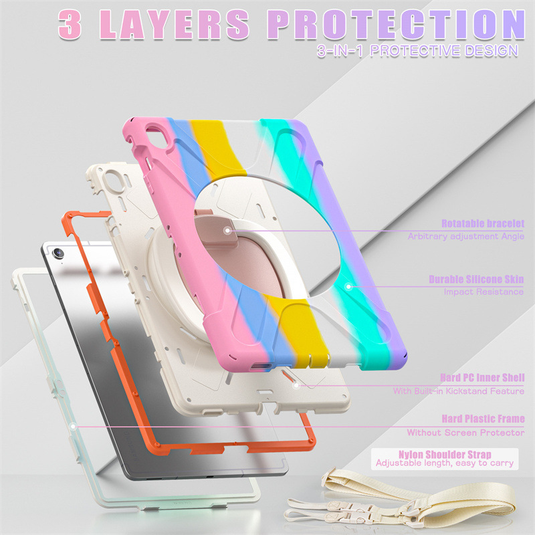 Samsung Tab S10 FE Plus 13.1" 2025 - 360 Degree Rotation Heavy Duty EVA Kid Friendly Ring Holder Stand Case - i-Station Mobile Phone & Electronic Device Repair and Accessories