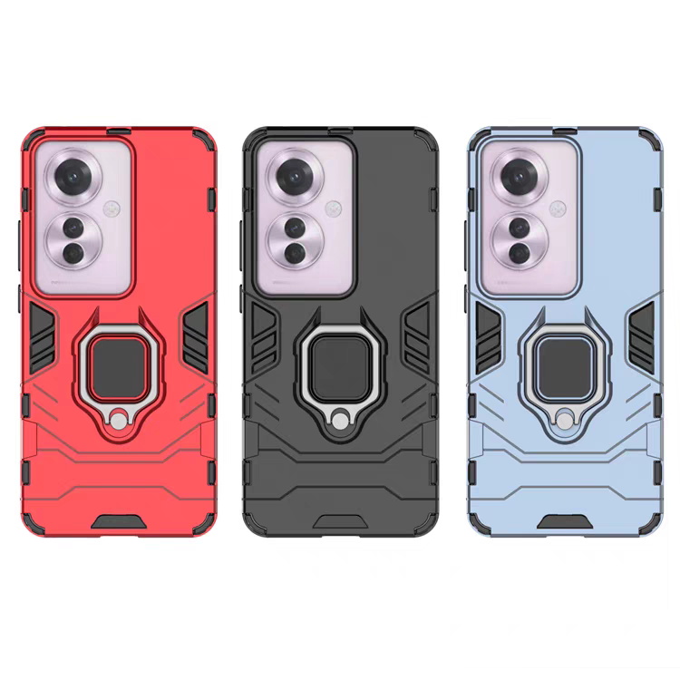 Cargue la imagen en el visor de la galería, OPPO Reno11 F 5G (CPH2603) - Heavy Duty Armor Case With Ring Holder Stand - Polar Tech Australia
