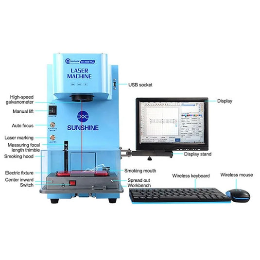 [SS-890B Plus] SUNSHINE Multi-functional Fiber Laser Marking Machine Mobile Phone Back Cover Remover