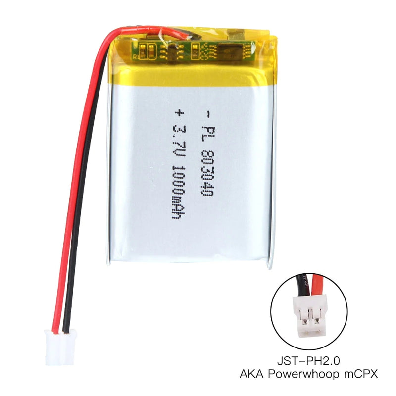 Load image into Gallery viewer, [PH2.0-JST Connector][803040] Universal 1000mAh 3.7V Rechargeable Li-Ion Lithium Polymer Battery - Polar Tech Australia
