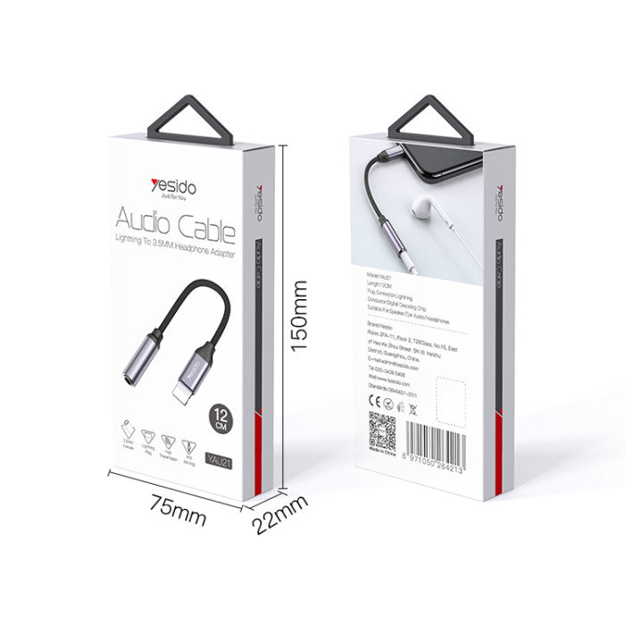 Load image into Gallery viewer, [Lightning Port] Yesido iPhone iPad Lightning to 3.5mm Audio Headphone Jack Adapter
